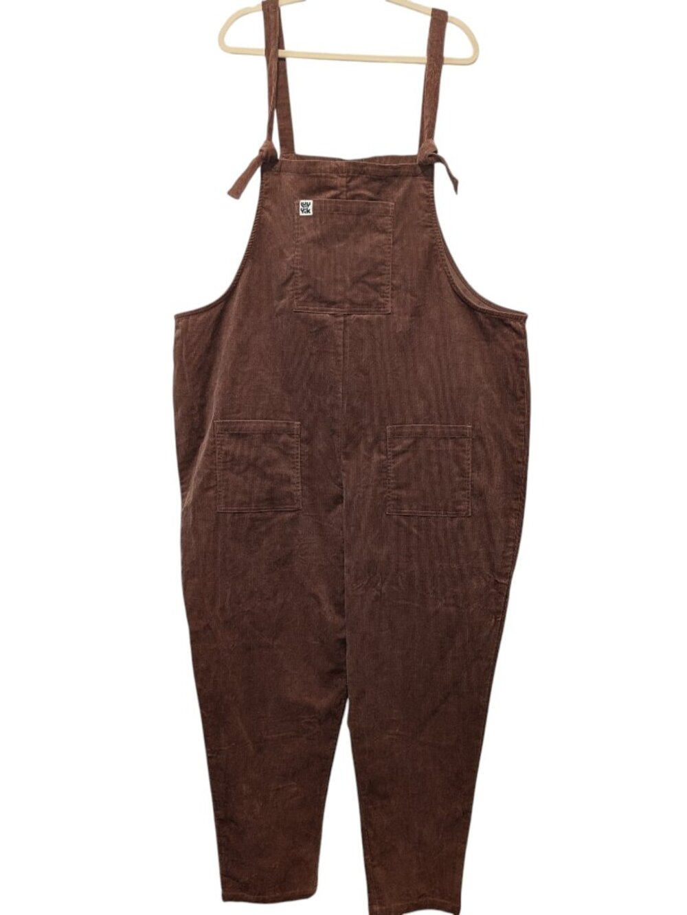 Lucy & Yak Womens NWT Sz 20R Cocoa Brown Original Org Corduroy Overall Dungarees